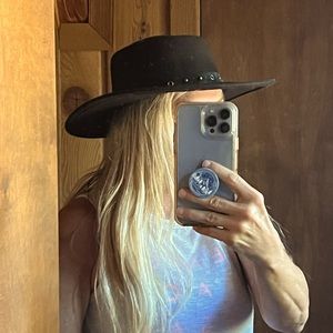 Frye Felt Wide Brim Boater Hat